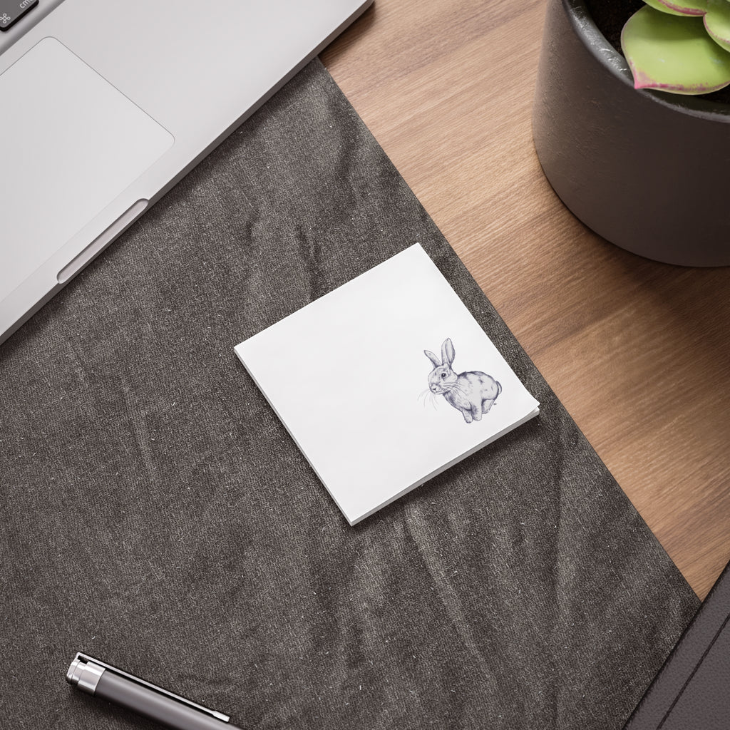 Bunny Art Post-it Note Pads | Illustrated Rabbit Sticky Notes