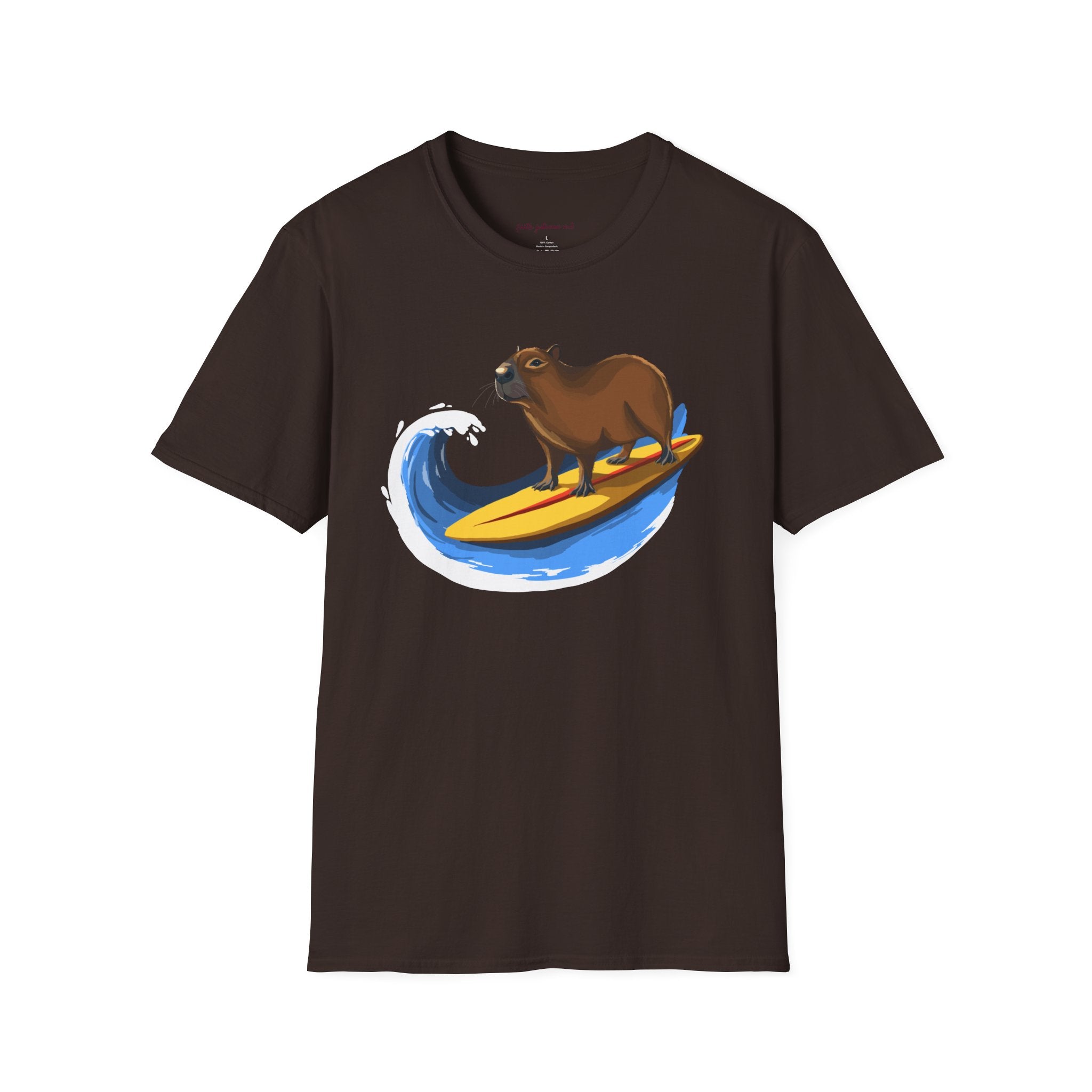 Surfing Capybara T-Shirt | Cute Animal Surfing- Graphic Tee