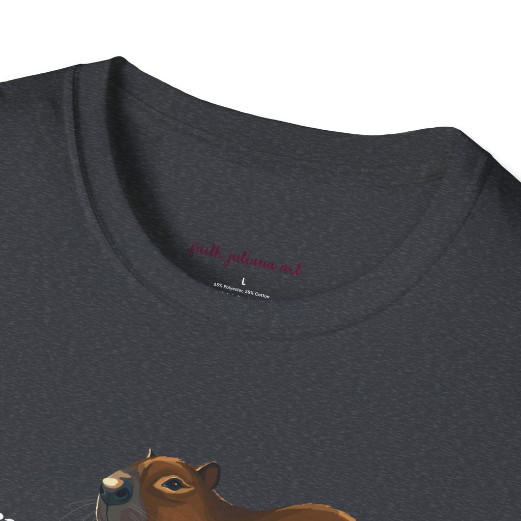 Surfing Capybara T-Shirt | Cute Animal Surfing- Graphic Tee