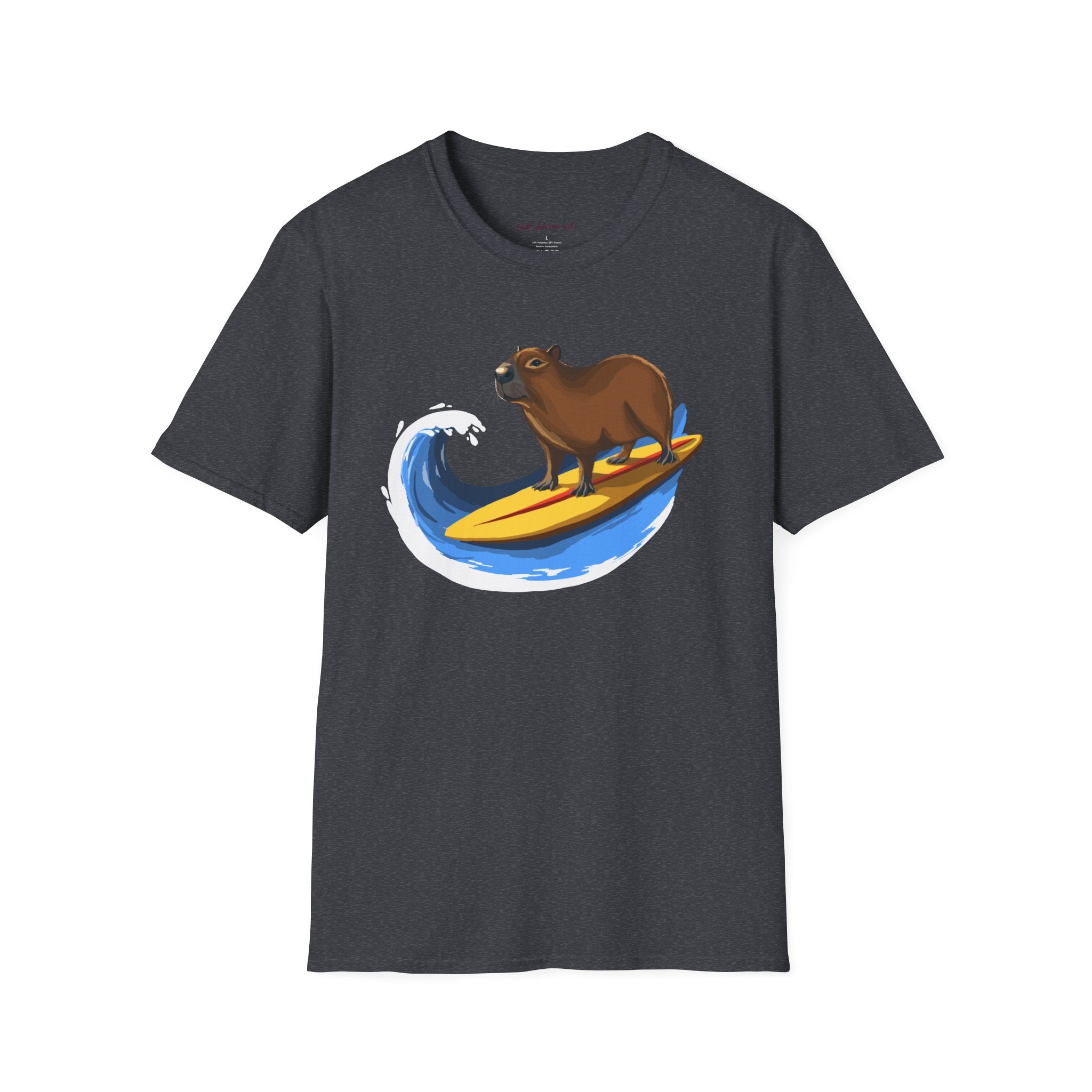 Surfing Capybara T-Shirt | Cute Animal Surfing- Graphic Tee