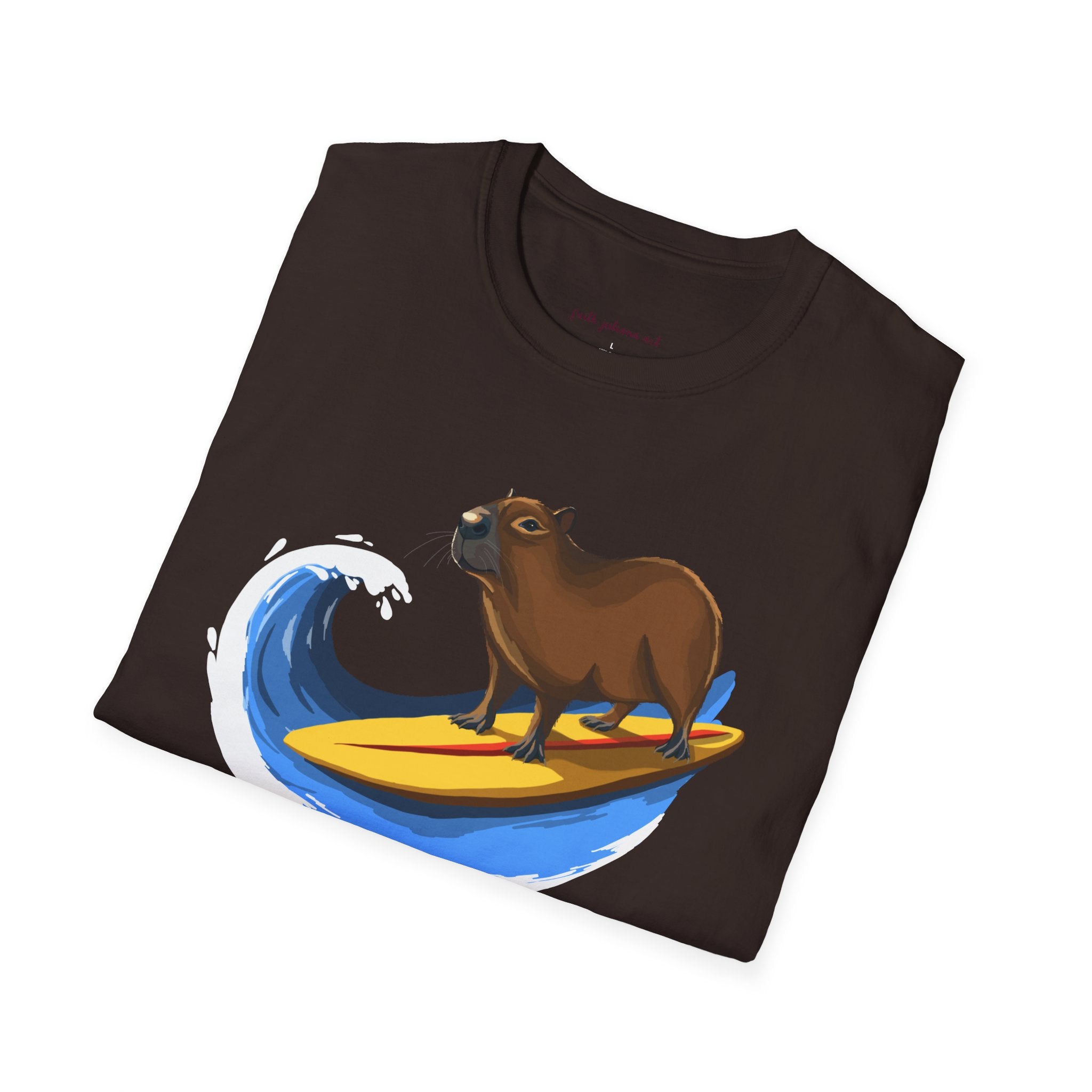 Surfing Capybara T-Shirt | Cute Animal Surfing- Graphic Tee